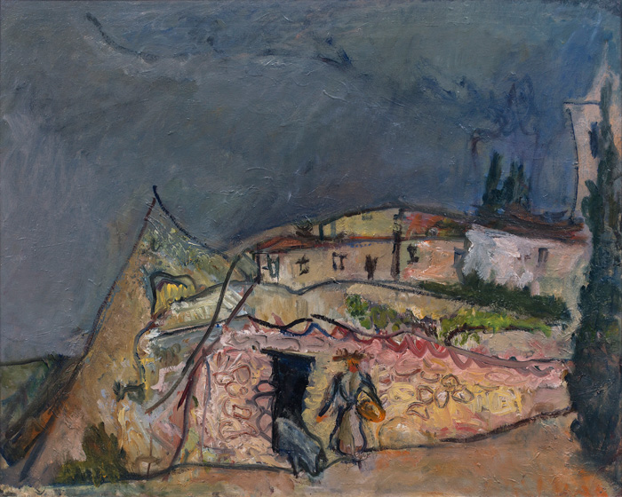 Osvaldo Licini, Paesaggio marchigiano (Il trogolo) / Landscape of the Marches (The Trough), 1928 (resumed in 1942)