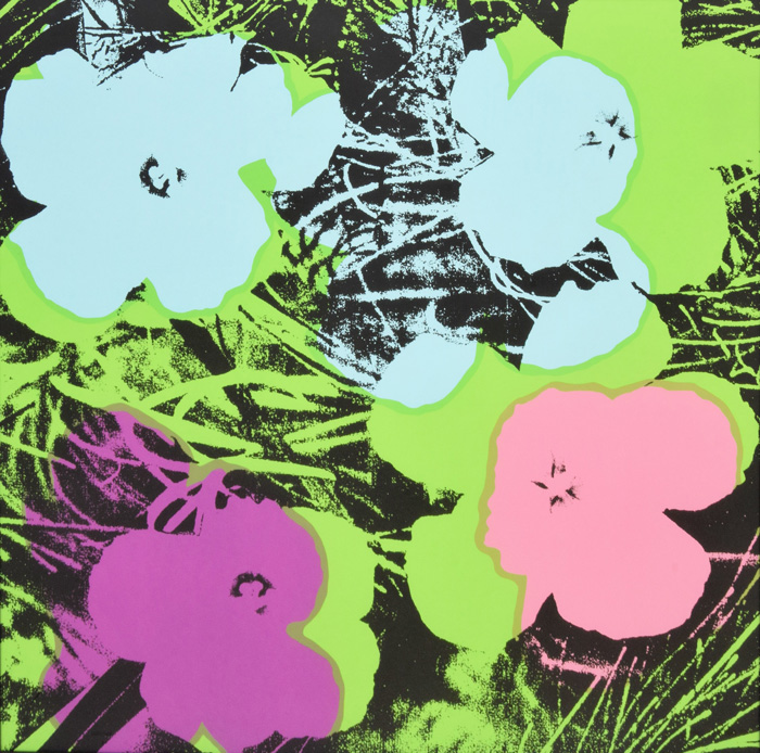 Andy Warhol „Flowers“ 1970, screenprint on paper, 91,4 x 91,4 cm, Ed. of 250, signed and numbered, Gallery Haas & Gschwandtner, Salzburg-AT