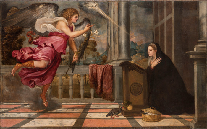 Titian, Annunciation, 1539 ca. Oil on canvas, 166x266 cm Venice, Scuola Grande Arciconfraternita di San Rocco