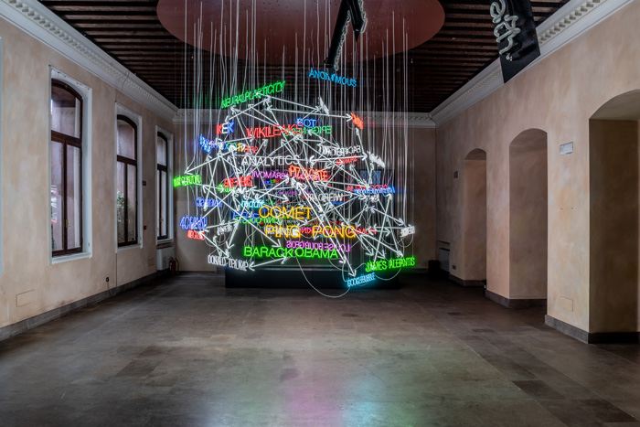 Warren Neidich, Rumor to Delusion, installation at Zuecca Project Space, Venice
