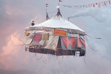 Fantastic flying houses by Laurent Chehere
