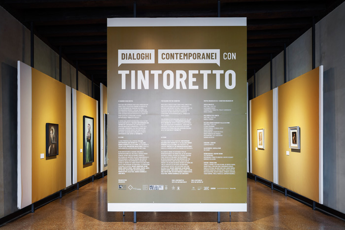 Dialoghi Contemporanei con Tintoretto [Contemporary Dialogues with Tintoretto], exhibition view at Galleria Giorgio Franchetti alla Ca' D'Oro Image Courtesy: Zuecca Projects. Photo: Marco Dabbicco