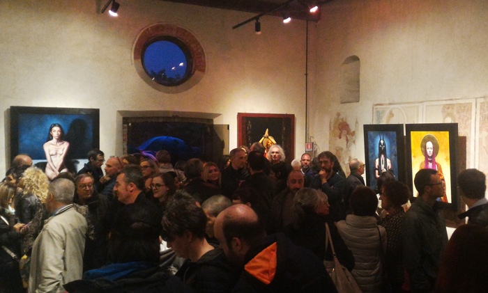 View of the exhibition "Ieratico/Eretico" [Hieratic/Heretical] by Saturno Buttò. Photo by the PhotoPhore